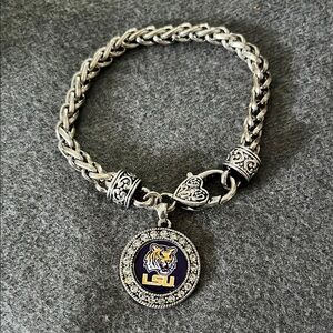 LSU Tigers Charm Bracelet-7”